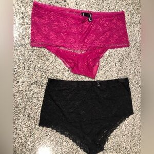 Torrid Cheeky Curve Lot Of (2) Panties Underwear Pink / Black Size 5X